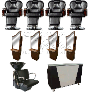 Four Styling Stations Barber Equipment Package BEP4-03