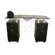 Dark Frosted Glass Manicure Table