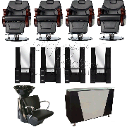 Four Styling Stations Barber Equipment Package BEP4-05
