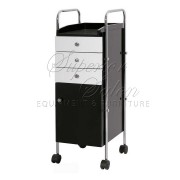 Three Drawers and Cabinet Trolley Cart